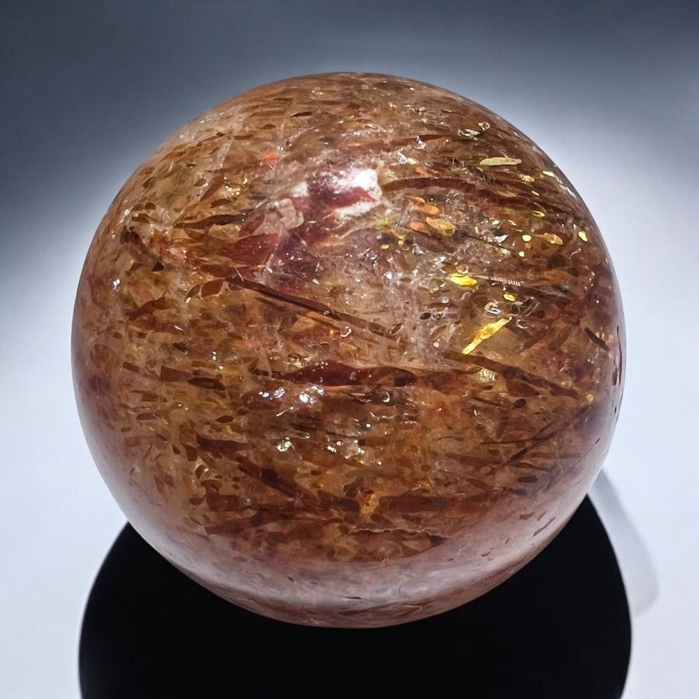 Golden Rutilated Quartz Marble Sphere